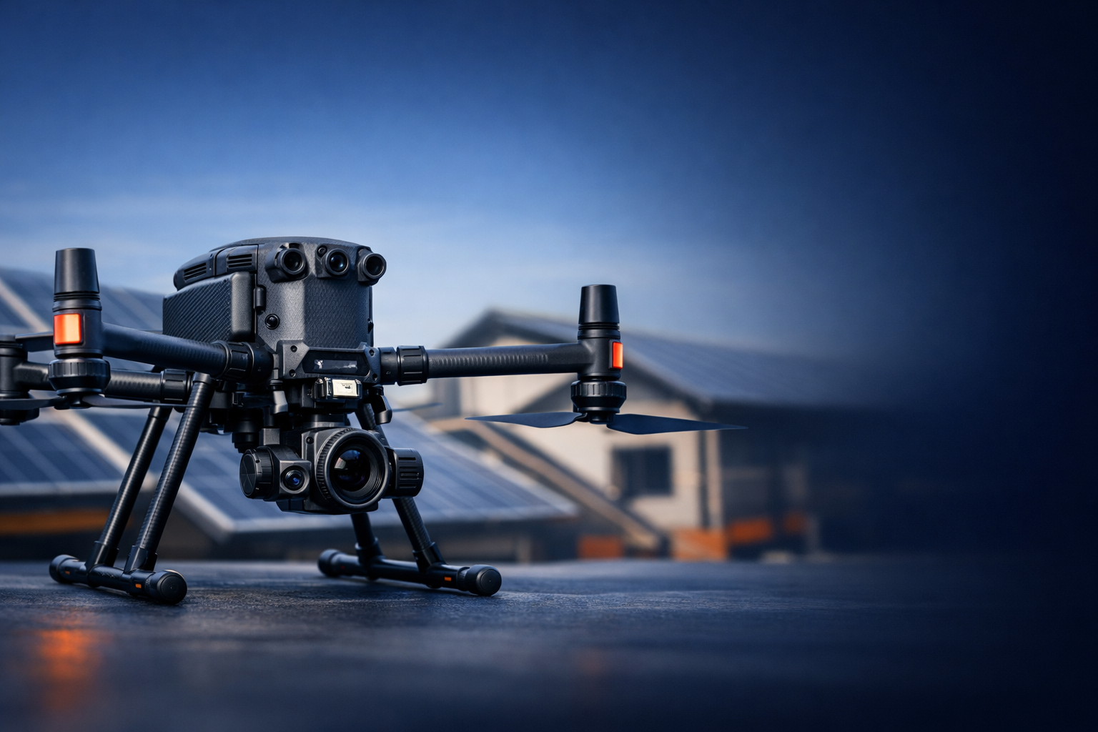 Dron nad dachem