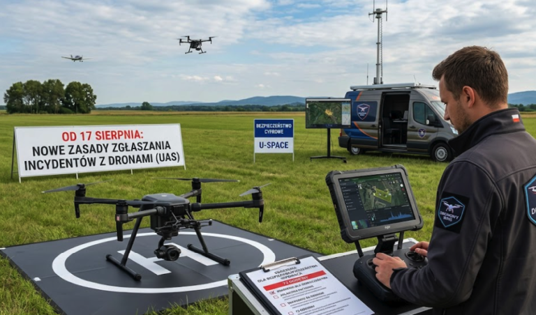 Nowe zasady zgłaszania incydentów z dronami. Co zmienia się od 17 sierpnia?