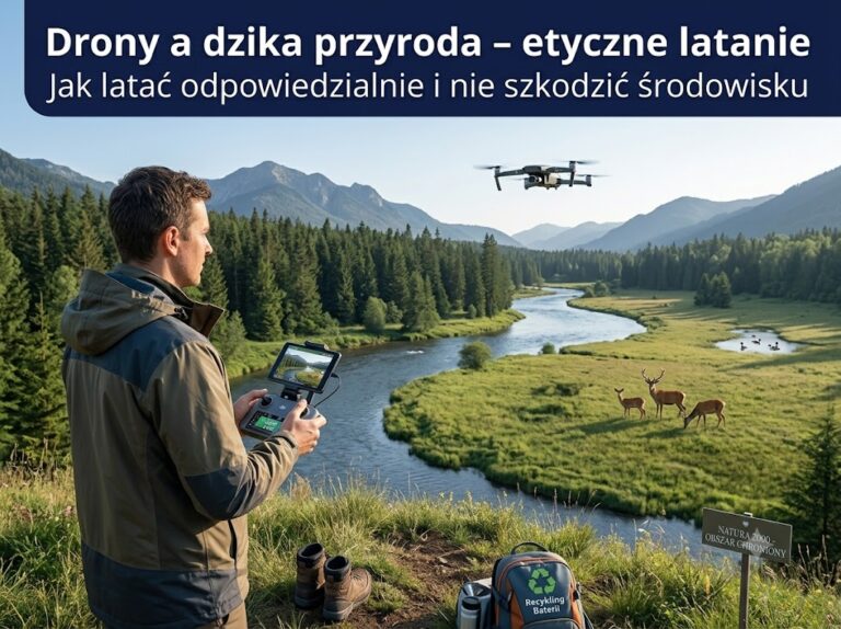 operator drona na łonie natury