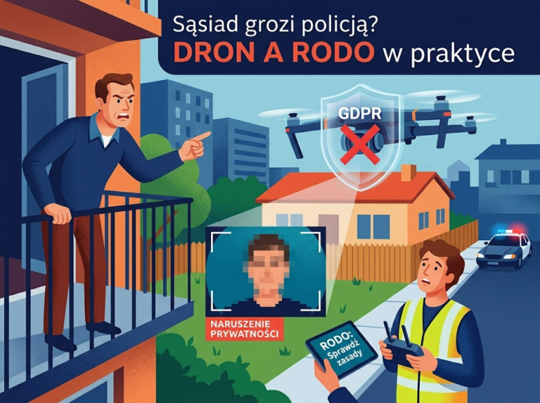 Grafika z dronem