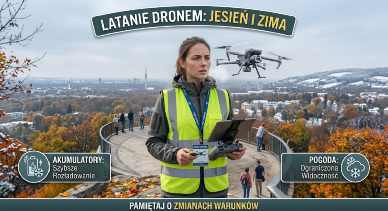 Latanie dronem jesienią i zimą: co się zmienia