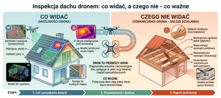 inspekcja dachu dronem